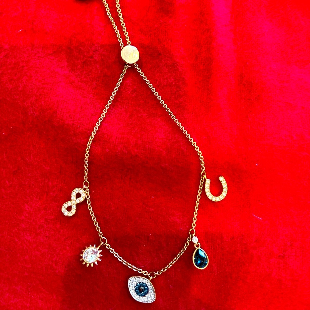 Swarovski Crystal evil eye charm bracelet